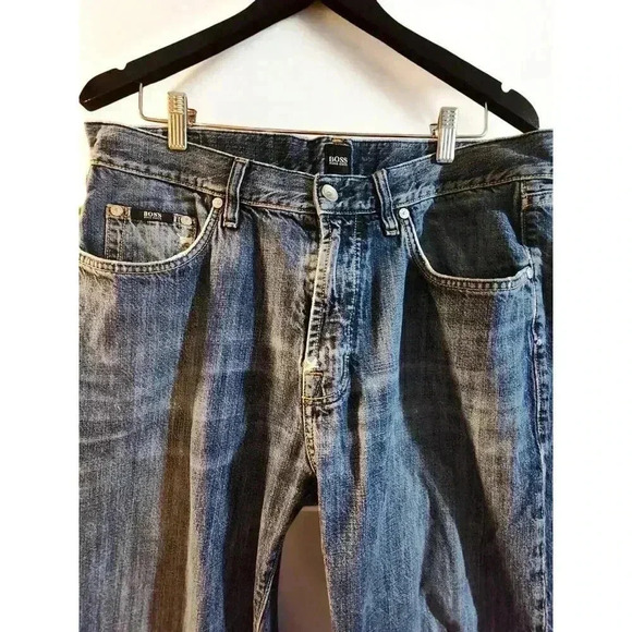 Hugo Boss Men's Cotton Denim Blue Jeans RN73616 CA23115 Size: US 34/32 - Picture 2 of 4
